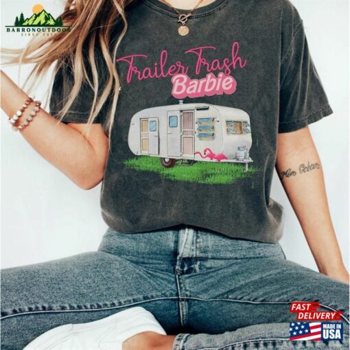 Comfort Colors Funny Barb Tshirt Trailor Trash Shirt Summer Tee T-Shirt Unisex