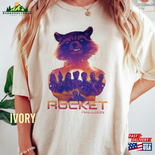 Comfort Colors Retro Rocket Racoon Shirt Marvel Guardians Of The Galaxy 3 Unisex Sweatshirt