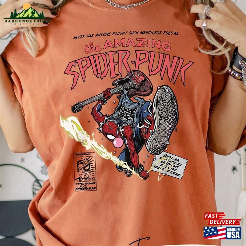 Comfort Colors Vintage 90S The Amazing Spider Punk Miles Morales Shirt Mcu Fan Gift Marvel Sweatshirt Classic