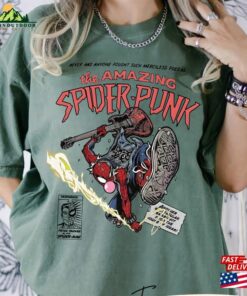 Comfort Colors Vintage 90S The Amazing Spider Punk Miles Morales Shirt Mcu Fan Gift Marvel Sweatshirt Classic 4
