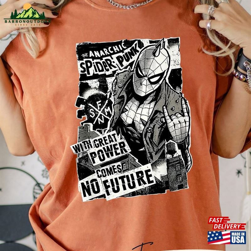 Comfort Colors Vintage 90S The Amazing Spider Punk Shirt Across Hoodie T-Shirt