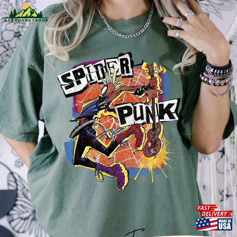 Comfort Colors Vintage 90S The Amazing Spider Punk Shirt Across T-Shirt Hoodie