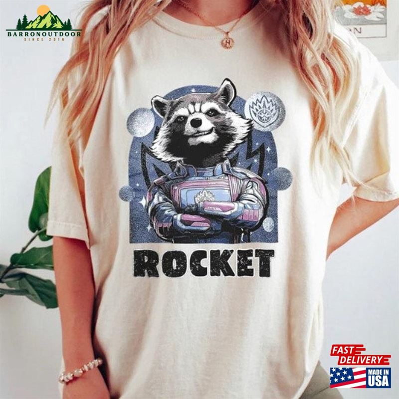 Comfort Colors Vintage Rocket Raccoon Shirt Marvel Studio Guardians Of The Galaxy Vol 3 Hoodie Unisex
