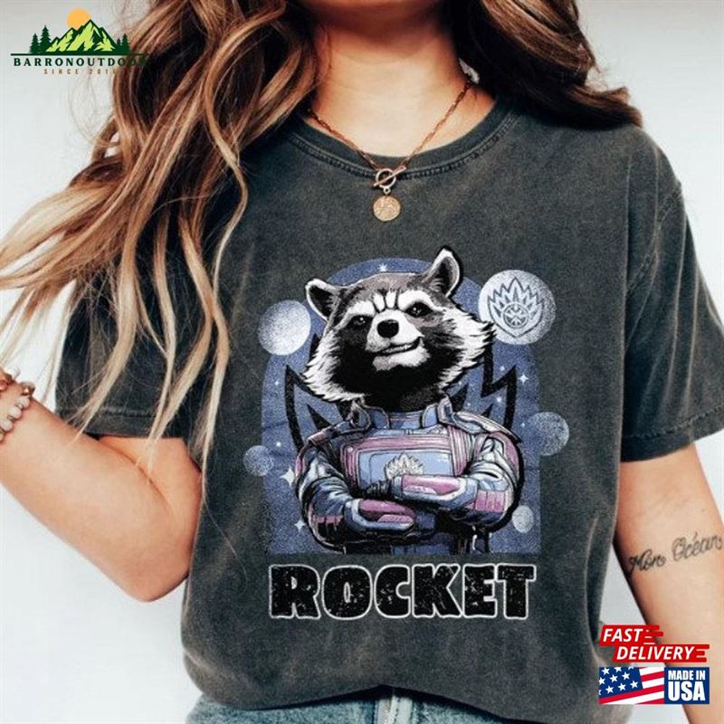 Comfort Colors Vintage Rocket Raccoon Shirt Marvel Studio Guardians Of The Galaxy Vol 3 Hoodie Unisex