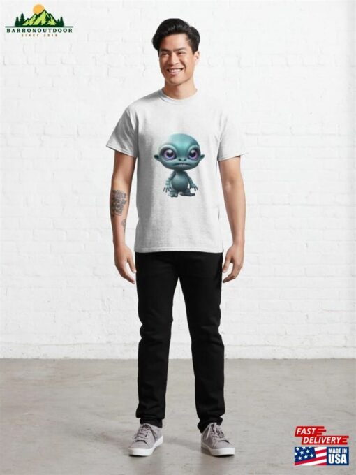 Cool Cute Space Alien Baby Classic T-Shirt Unisex