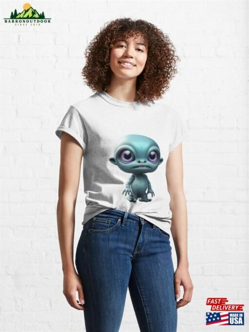 Cool Cute Space Alien Baby Classic T-Shirt Unisex