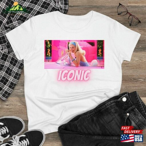 Cotton T-Shirt Women’s Short Sleeve Barbie Movie 2023 Pink Sparkles Summer Classic Unisex