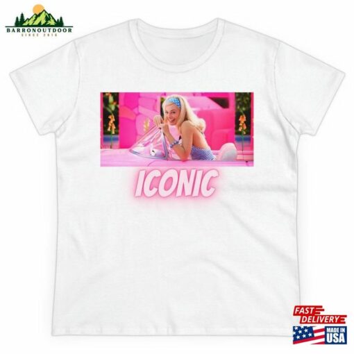 Cotton T-Shirt Women’s Short Sleeve Barbie Movie 2023 Pink Sparkles Summer Classic Unisex