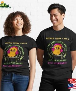 Couch Potato Big Fat Lazy Relaxing Listening To Music Humorous Self Acceptance Classic T-Shirt Hoodie Couch Potato Big Fat Lazy Relaxing Listening To Music Humorous Self Acceptance Classic T-Shirt Hoodie