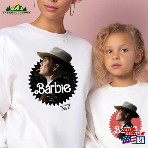 Customized The Double Feature Barbenheimer Sweatshirt Personalized Barbie X Oppenheimer Hoodie T-Shirt Unisex