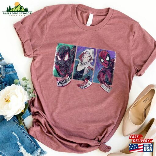 Cute Spider Shirt Hello Miles And Gwen Funny Cartoon T-Shirt Classic