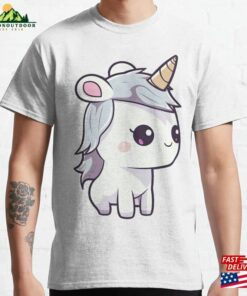 Cute Unicorn In Kawaii Style Classic T-Shirt Sweatshirt Hoodie Cute Unicorn In Kawaii Style Classic T-Shirt Sweatshirt Hoodie