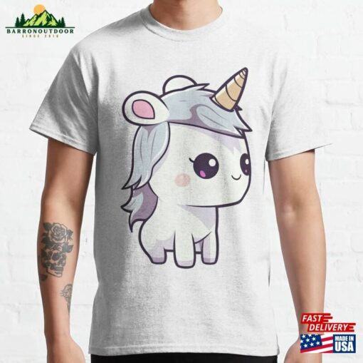 Cute Unicorn In Kawaii Style Classic T-Shirt Sweatshirt Hoodie