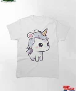 Cute Unicorn In Kawaii Style Classic T-Shirt Sweatshirt Hoodie Cute Unicorn In Kawaii Style Classic T-Shirt Sweatshirt Hoodie