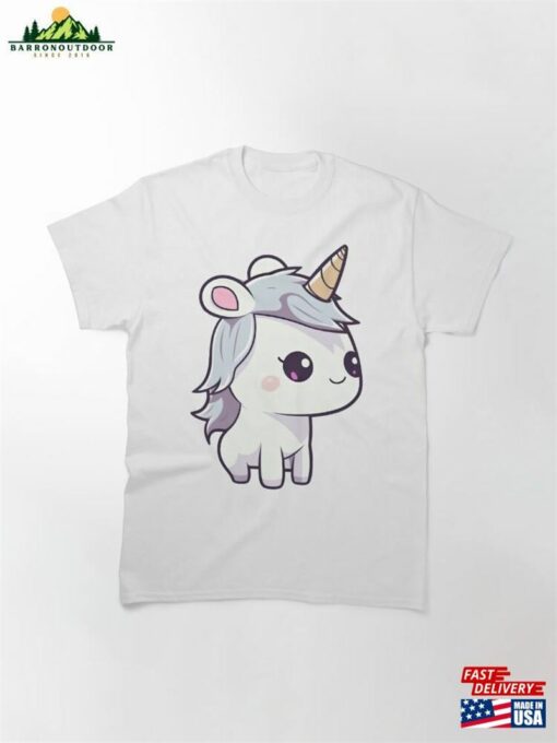 Cute Unicorn In Kawaii Style Classic T-Shirt Sweatshirt Hoodie