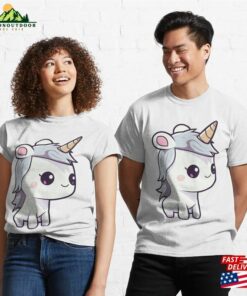 Cute Unicorn In Kawaii Style Classic T Shirt Sweatshirt Hoodie 3