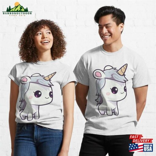 Cute Unicorn In Kawaii Style Classic T-Shirt Sweatshirt Hoodie