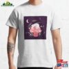 Cute White Cat Mushroom And Curious Flowers Unisex Classic