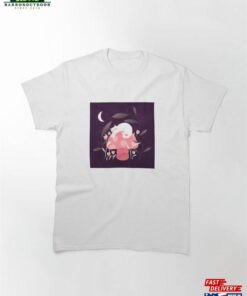 Cute White Cat Mushroom And Curious Flowers Unisex Classic 1 Cute White Cat Mushroom And Curious Flowers Unisex Classic 2