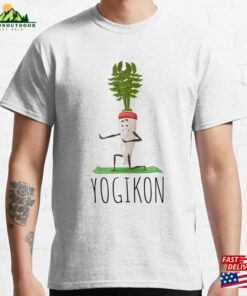Daikon Radish Vegetables Doing Yoga Vegetable Poses Classic T-Shirt Unisex