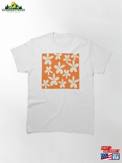 Daisies On Orange Classic T-Shirt Hoodie