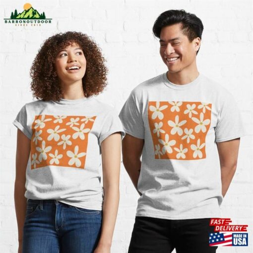 Daisies On Orange Classic T-Shirt Hoodie