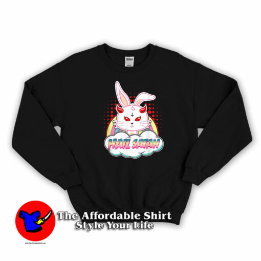 Rabbit Hail Satan Easter Demonic Baphomet Sweatshirt On Sale