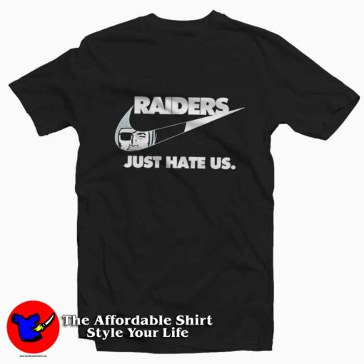 Raiders Just Hate Us Funny Nike Parody T-Shirt On Sale