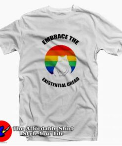 Rainbow Cat Embrace The Existential Dread T-shirt On Sale Rainbow Cat Embrace The Existential Dread T-shirt On Sale