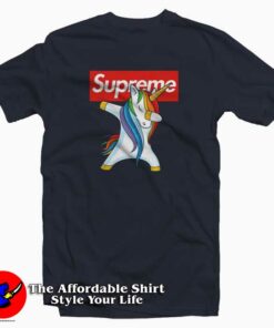 Rainbow Dabbing Unicorn Supreme T-Shirt Supreme Collection Rainbow Dabbing Unicorn Supreme T-Shirt Supreme Collection