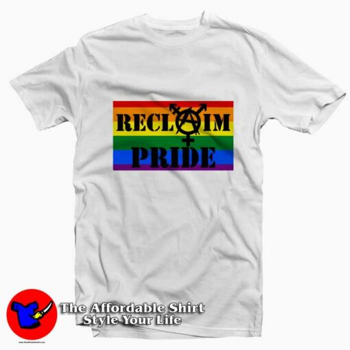 Rainbow Reclaim Pride Graphic Unisex T-Shirt On Sale