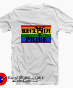 Rainbow Reclaim Pride Graphic Unisex T-Shirt On Sale Rainbow Reclaim Pride Graphic Unisex T-Shirt On Sale