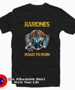 Ramones Band Road To Ruin Album Unisex T-shirt On Sale Ramones Band Road To Ruin Album Unisex T-shirt On Sale