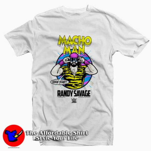 Randy Savage WWE Macho Man Retro Graphic T-Shirt On Sale