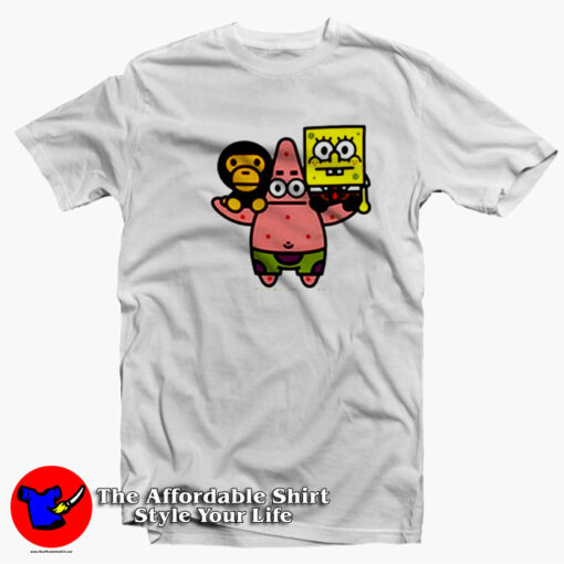 Rare Baby milo Bape x Spongebob Unisex T-shirt On Sale