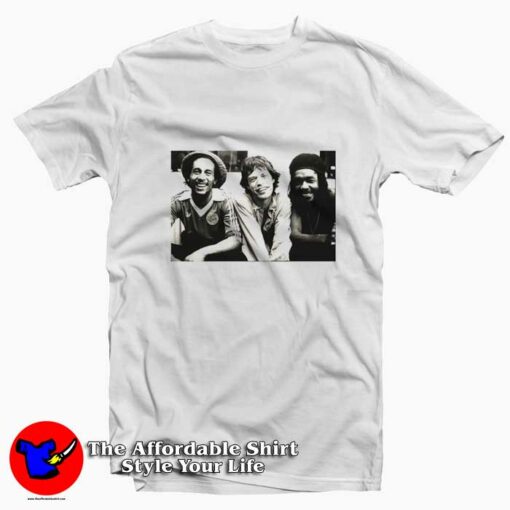 Rare Vintage Bob Marley Mick Jagger T-shirt On Sale