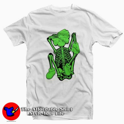 Rare Vintage Kaws Skeleton Unisex T-shirt On Sale