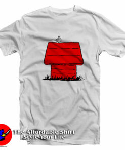 Red Dog Houses Cartoon Funny Middle Finger T-Shirt On Sale Red Dog Houses Cartoon Funny Middle Finger T-Shirt On Sale