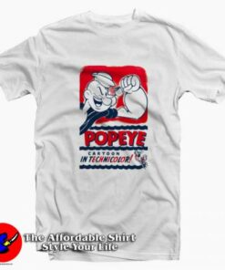 Retro Cartoon Popeye Poster Advertisement T-shirt On Sale Retro Cartoon Popeye Poster Advertisement T-shirt On Sale
