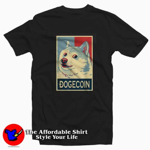 Retro Cryptocurrency  DogeCoin To The Moon T-shirt On Sale