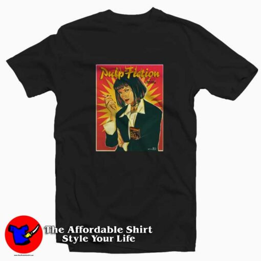 Retro Pulp Fiction Uma Thurman Unisex T-shirt On Sale