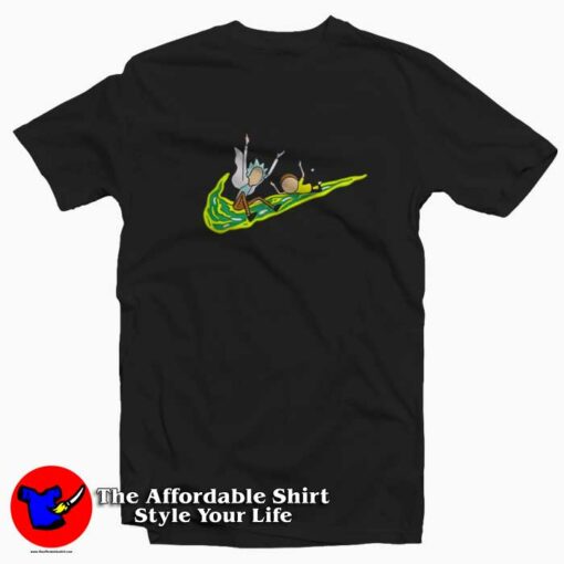 Rick And Morty Funny Nike Logo Unisex T-shirt On Sale