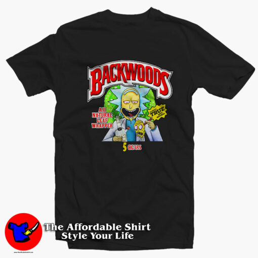 Rick Morty Backwoods All Natural Leaf T-Shirt On Sale