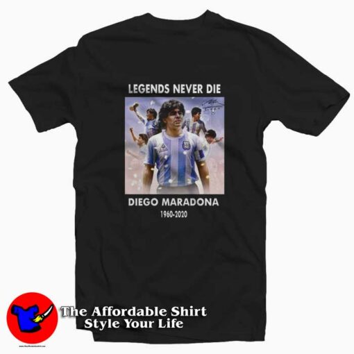 Rip Diego Maradona Legend Football T-shirt For Loving Memories