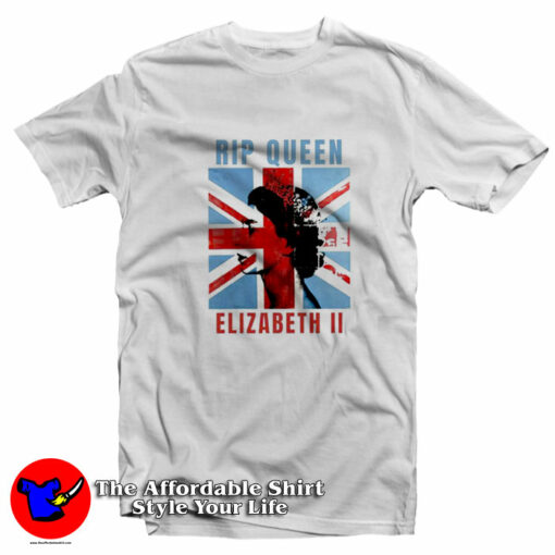 Rip Queen Elizabeth II United Kingdom T-Shirt On Sale