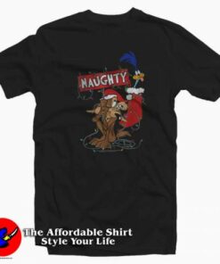 Road Runner & Wile E Coyote Christmas T-shirt On Sale