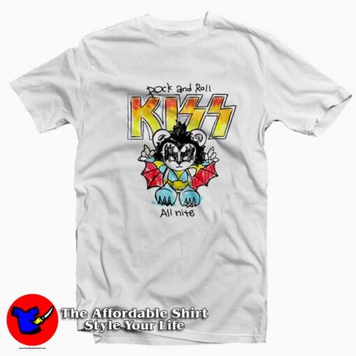 Rock And Roll Kids KISS In The Lines Unisex T-shirt On Sale