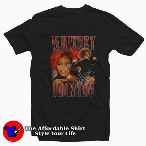 Rock Off Black Whitney Houston 90s Graphic T-Shirt On Sale