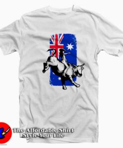 Rodeo Bull Rider Cowboys Australian Flag T-shirt Cheap Rodeo Bull Rider Cowboys Australian Flag T-shirt Cheap
