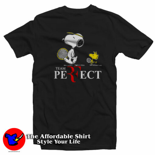 Roger Federer Snoopy Team Perfect Unisex T-Shirt On Sale